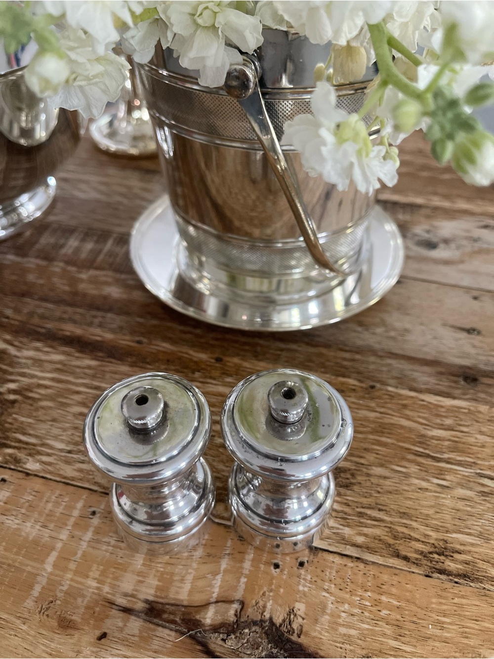 Vintage Sterling Silver Salt & Pepper Mill